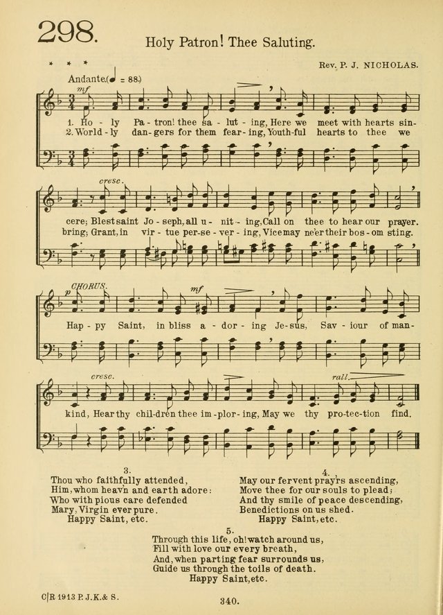 American Catholic Hymnal: an extensive collection of hymns, Latin chants, and sacred songs for church, school, and home, including Gregorian masses, vesper psalms, litanies... page 347