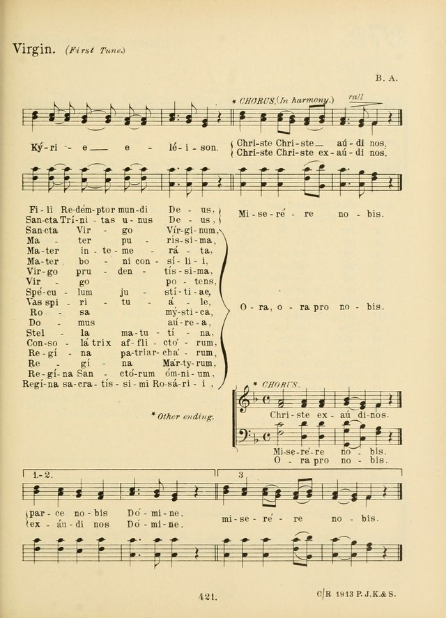 American Catholic Hymnal: an extensive collection of hymns, Latin chants, and sacred songs for church, school, and home, including Gregorian masses, vesper psalms, litanies... page 428