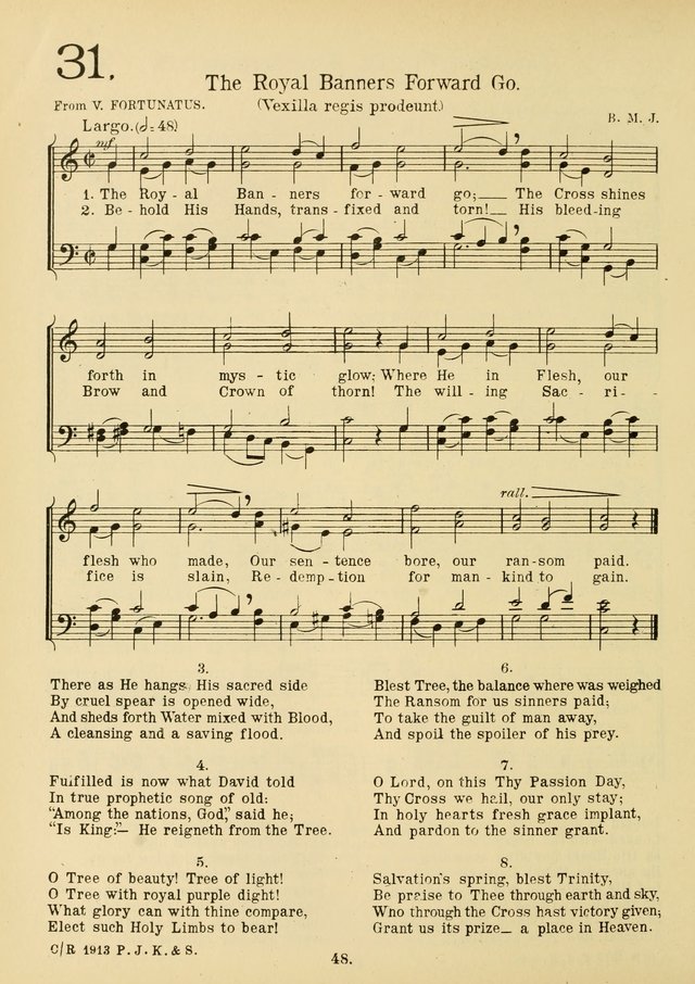 American Catholic Hymnal: an extensive collection of hymns, Latin chants, and sacred songs for church, school, and home, including Gregorian masses, vesper psalms, litanies... page 55