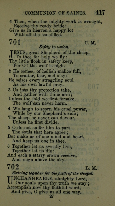 A Collection of Hymns for the use of the African Methodist Episcopal Zion Church in America page 411