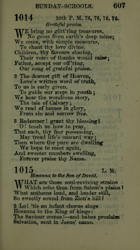 A Collection of Hymns for the use of the African Methodist Episcopal Zion Church in America page 601