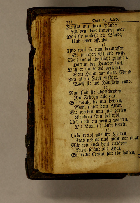 Ausbund, das ist: etliche schöne christliche lieder, wie sie in dem Gefängnüs zu Bassau in dem Schloss on den Schweitzer-Brüdern, und von andern rechtgläubigen Christen hin und her gedichtet worden page 180