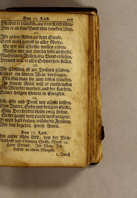 Ausbund, das ist: etliche schöne christliche lieder, wie sie in dem Gefängnüs zu Bassau in dem Schloss on den Schweitzer-Brüdern, und von andern rechtgläubigen Christen hin und her gedichtet worden page 311