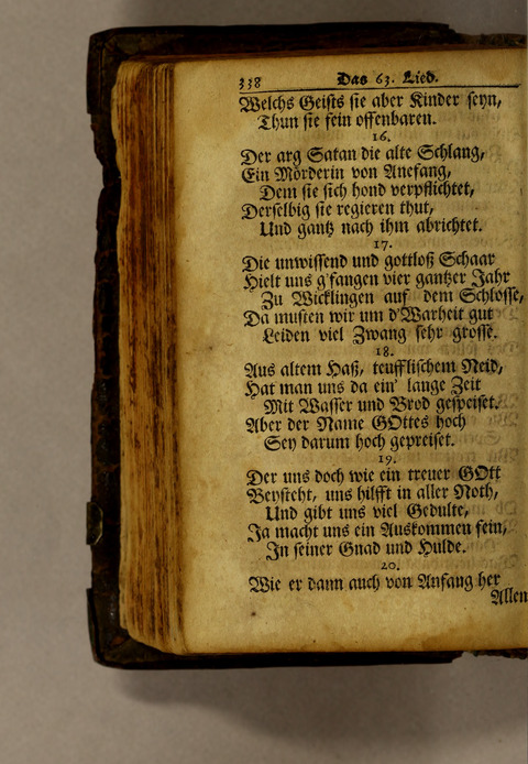 Ausbund, das ist: etliche schöne christliche lieder, wie sie in dem Gefängnüs zu Bassau in dem Schloss on den Schweitzer-Brüdern, und von andern rechtgläubigen Christen hin und her gedichtet worden page 340