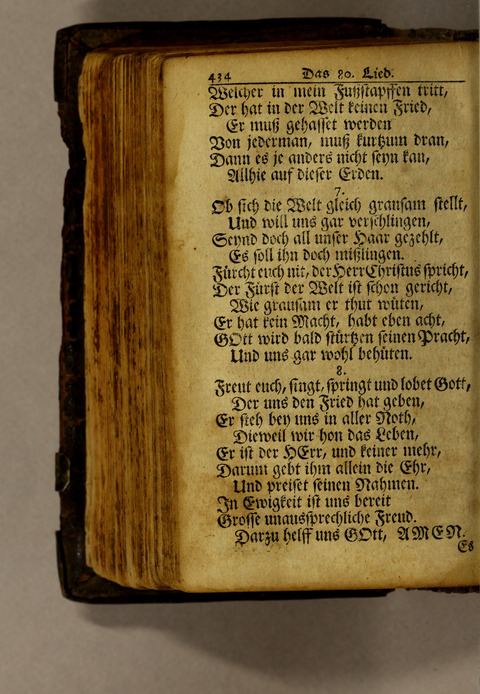 Ausbund, das ist: etliche schöne christliche lieder, wie sie in dem Gefängnüs zu Bassau in dem Schloss on den Schweitzer-Brüdern, und von andern rechtgläubigen Christen hin und her gedichtet worden page 436