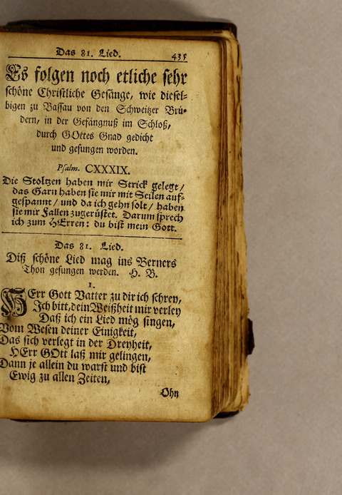 Ausbund, das ist: etliche schöne christliche lieder, wie sie in dem Gefängnüs zu Bassau in dem Schloss on den Schweitzer-Brüdern, und von andern rechtgläubigen Christen hin und her gedichtet worden page 437