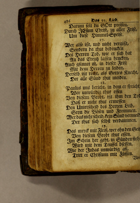 Ausbund, das ist: etliche schöne christliche lieder, wie sie in dem Gefängnüs zu Bassau in dem Schloss on den Schweitzer-Brüdern, und von andern rechtgläubigen Christen hin und her gedichtet worden page 488