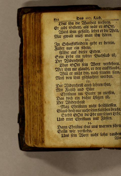 Ausbund, das ist: etliche schöne christliche lieder, wie sie in dem Gefängnüs zu Bassau in dem Schloss on den Schweitzer-Brüdern, und von andern rechtgläubigen Christen hin und her gedichtet worden page 604