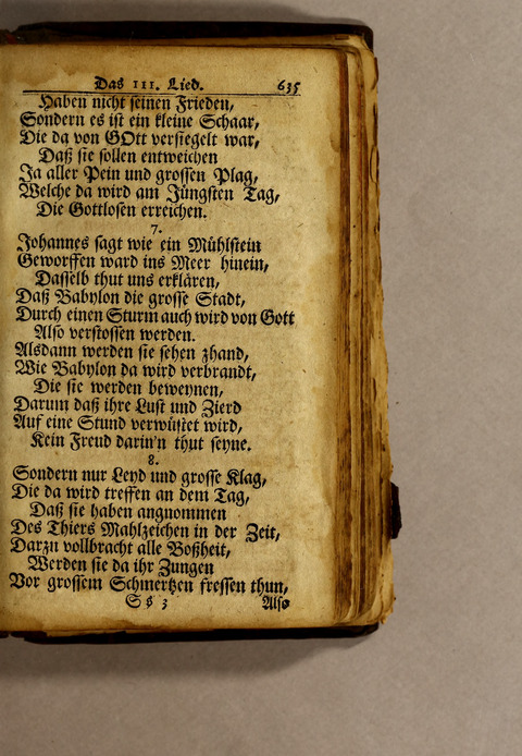 Ausbund, das ist: etliche schöne christliche lieder, wie sie in dem Gefängnüs zu Bassau in dem Schloss on den Schweitzer-Brüdern, und von andern rechtgläubigen Christen hin und her gedichtet worden page 637