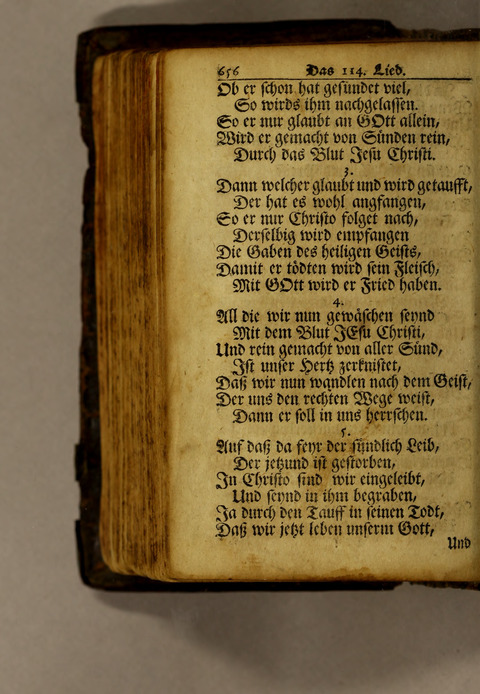 Ausbund, das ist: etliche schöne christliche lieder, wie sie in dem Gefängnüs zu Bassau in dem Schloss on den Schweitzer-Brüdern, und von andern rechtgläubigen Christen hin und her gedichtet worden page 658