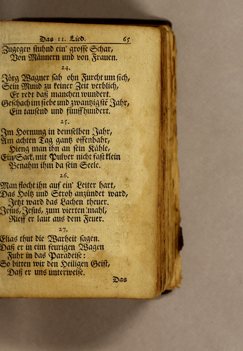 Ausbund, das ist: etliche schöne christliche lieder, wie sie in dem Gefängnüs zu Bassau in dem Schloss on den Schweitzer-Brüdern, und von andern rechtgläubigen Christen hin und her gedichtet worden page 67