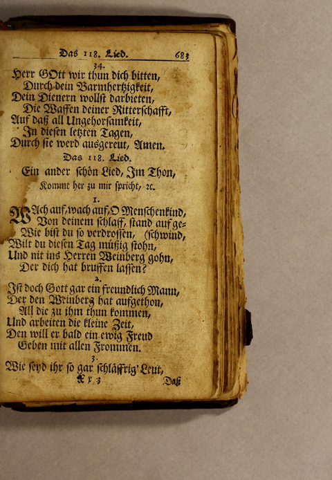 Ausbund, das ist: etliche schöne christliche lieder, wie sie in dem Gefängnüs zu Bassau in dem Schloss on den Schweitzer-Brüdern, und von andern rechtgläubigen Christen hin und her gedichtet worden page 685