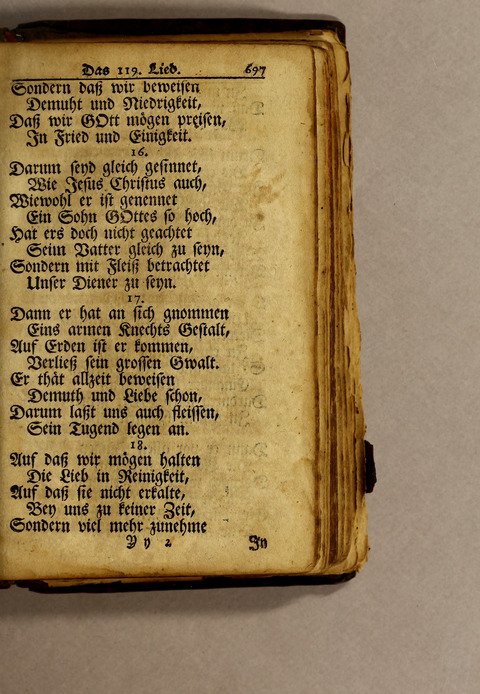 Ausbund, das ist: etliche schöne christliche lieder, wie sie in dem Gefängnüs zu Bassau in dem Schloss on den Schweitzer-Brüdern, und von andern rechtgläubigen Christen hin und her gedichtet worden page 699