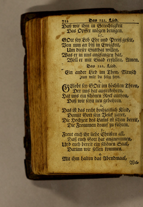 Ausbund, das ist: etliche schöne christliche lieder, wie sie in dem Gefängnüs zu Bassau in dem Schloss on den Schweitzer-Brüdern, und von andern rechtgläubigen Christen hin und her gedichtet worden page 714