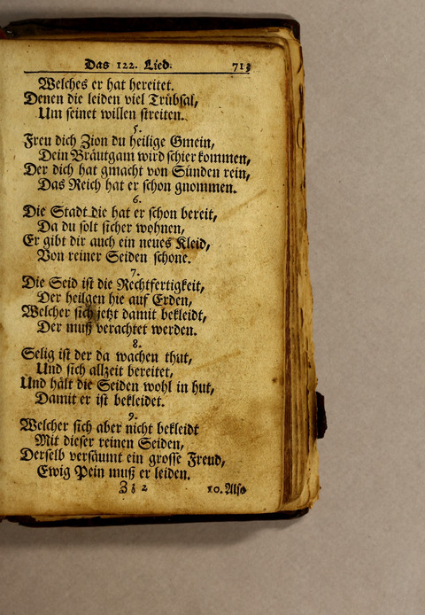 Ausbund, das ist: etliche schöne christliche lieder, wie sie in dem Gefängnüs zu Bassau in dem Schloss on den Schweitzer-Brüdern, und von andern rechtgläubigen Christen hin und her gedichtet worden page 715