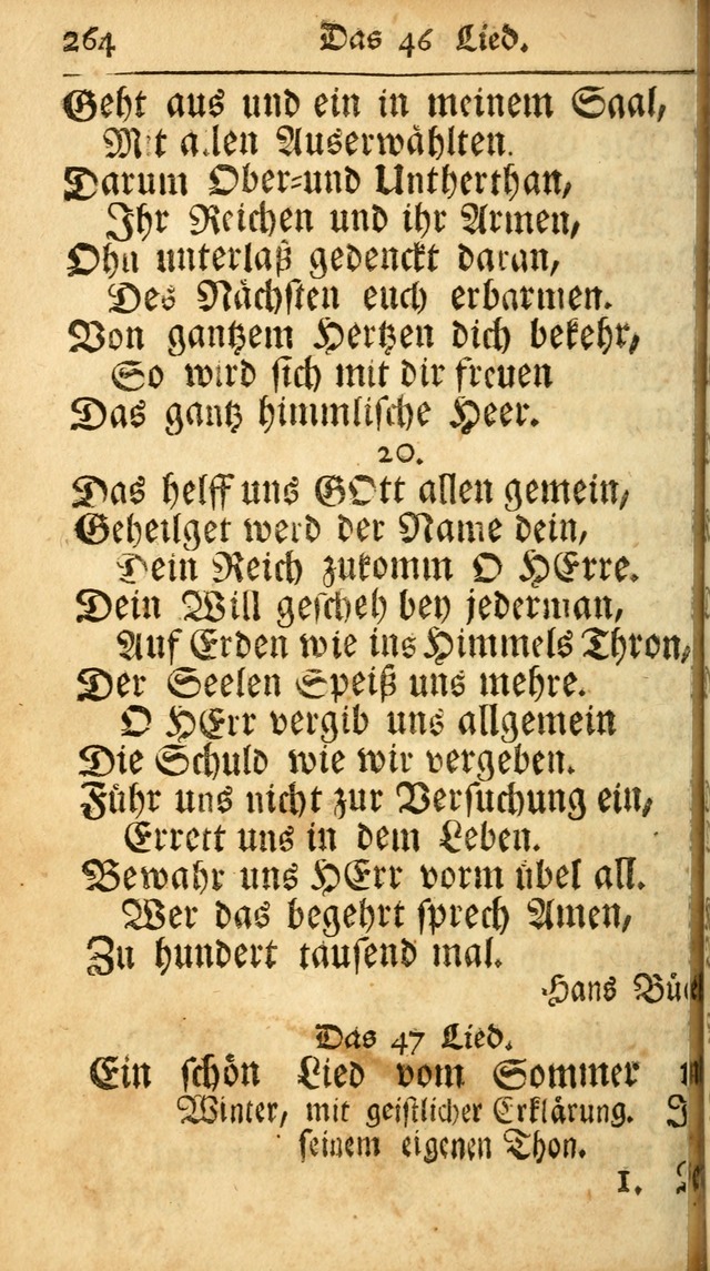 Ausbund, das ist Etliche Schöne Christliche Lieder wie sie in dem Gefängnüss zu Bassau in dem Schloß von den Schweitzer-Brüdern, und von anderen rechtgläubigen Christen hin und her gedichtet worden... page 264