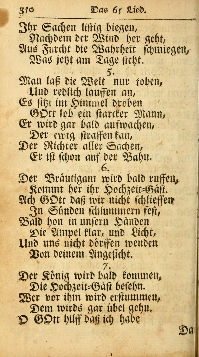 Ausbund, das ist Etliche Schöne Christliche Lieder wie sie in dem Gefängnüss zu Bassau in dem Schloß von den Schweitzer-Brüdern, und von anderen rechtgläubigen Christen hin und her gedichtet worden... page 350