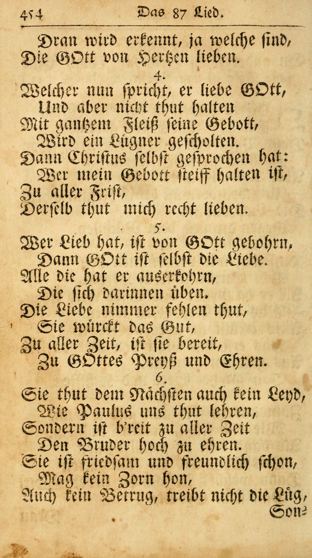 Ausbund, das ist Etliche Schöne Christliche Lieder wie sie in dem Gefängnüss zu Bassau in dem Schloß von den Schweitzer-Brüdern, und von anderen rechtgläubigen Christen hin und her gedichtet worden... page 454