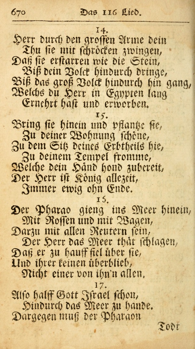 Ausbund, das ist Etliche Schöne Christliche Lieder wie sie in dem Gefängnüss zu Bassau in dem Schloß von den Schweitzer-Brüdern, und von anderen rechtgläubigen Christen hin und her gedichtet worden... page 670