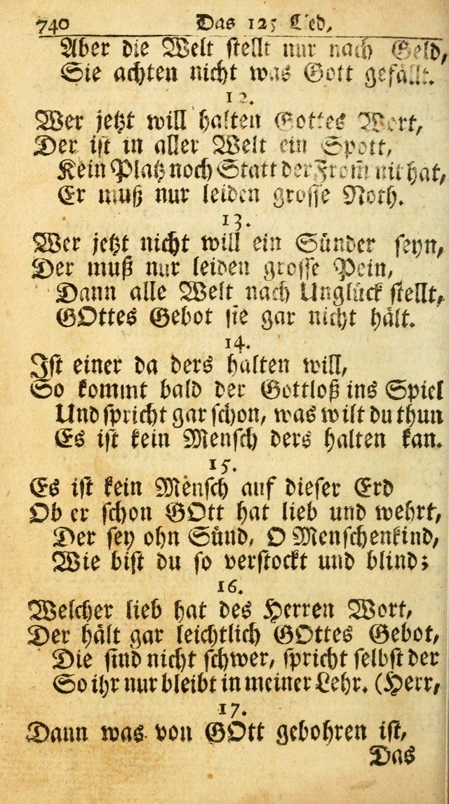 Ausbund, das ist Etliche Schöne Christliche Lieder wie sie in dem Gefängnüss zu Bassau in dem Schloß von den Schweitzer-Brüdern, und von anderen rechtgläubigen Christen hin und her gedichtet worden... page 740