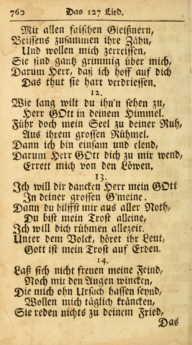 Ausbund, das ist Etliche Schöne Christliche Lieder wie sie in dem Gefängnüss zu Bassau in dem Schloß von den Schweitzer-Brüdern, und von anderen rechtgläubigen Christen hin und her gedichtet worden... page 760