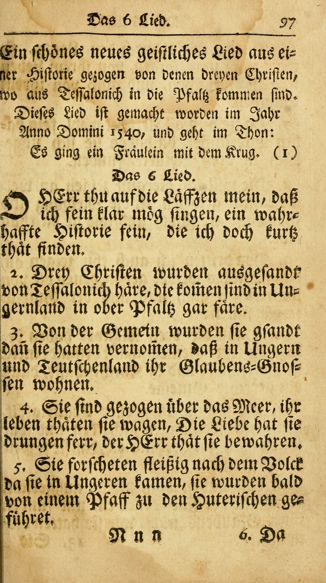 Ausbund, das ist Etliche Schöne Christliche Lieder wie sie in dem Gefängnüss zu Bassau in dem Schloß von den Schweitzer-Brüdern, und von anderen rechtgläubigen Christen hin und her gedichtet worden... page 919