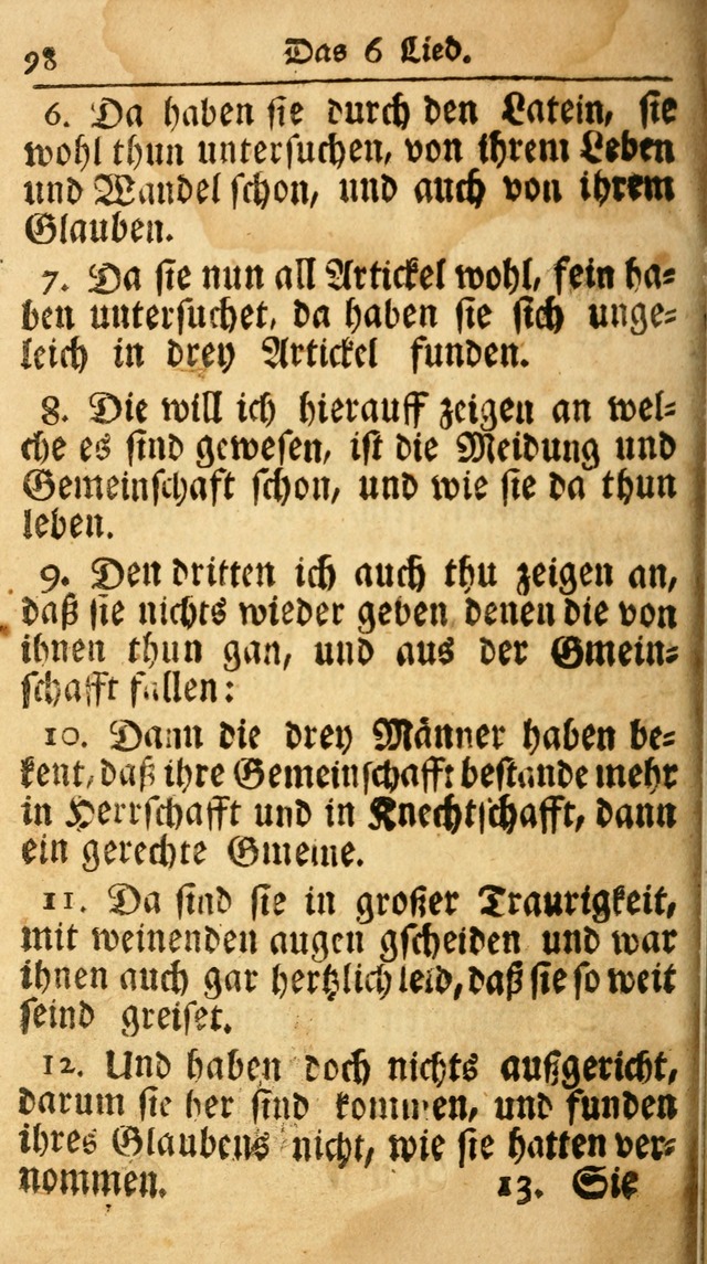 Ausbund, das ist Etliche Schöne Christliche Lieder wie sie in dem Gefängnüss zu Bassau in dem Schloß von den Schweitzer-Brüdern, und von anderen rechtgläubigen Christen hin und her gedichtet worden... page 920