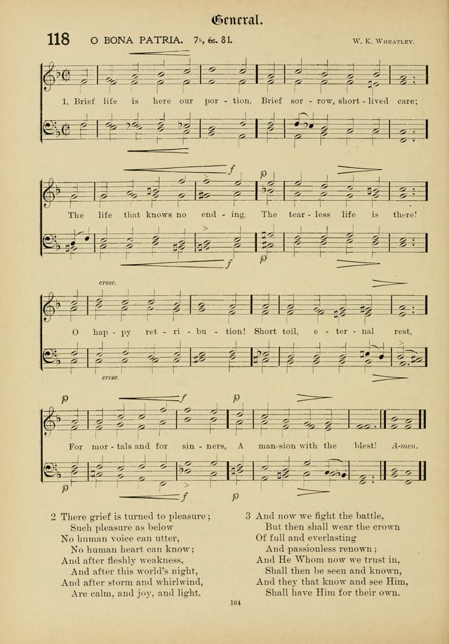 The Academic Hymnal page 105