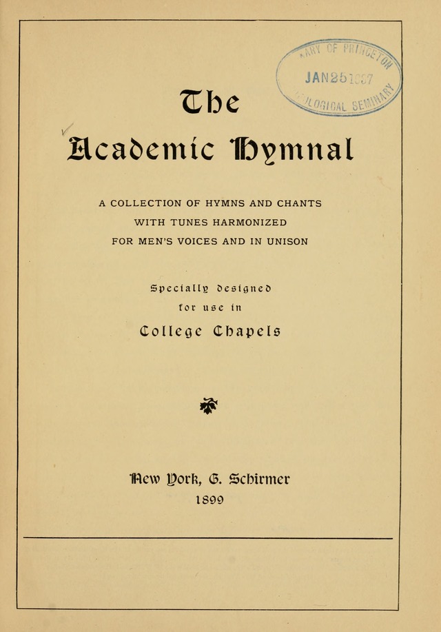 The Academic Hymnal page vi