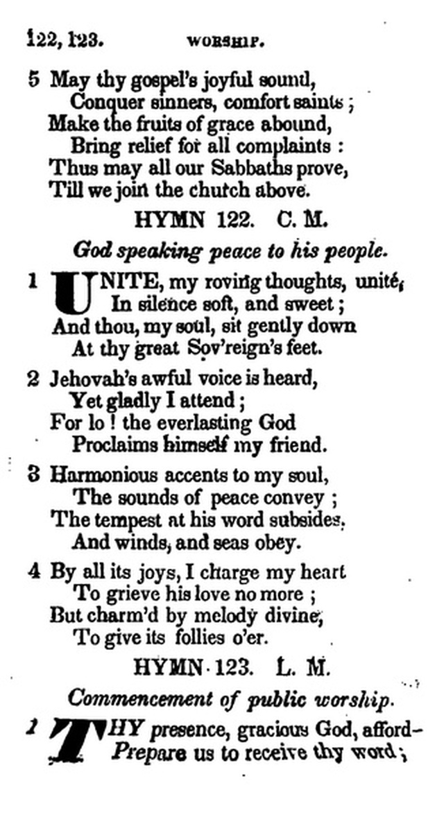 Additional Hymns, Adopted by the General Synod of the Reformed Dutch Church  in North America, at their Session June 1831. 2nd ed. page 103