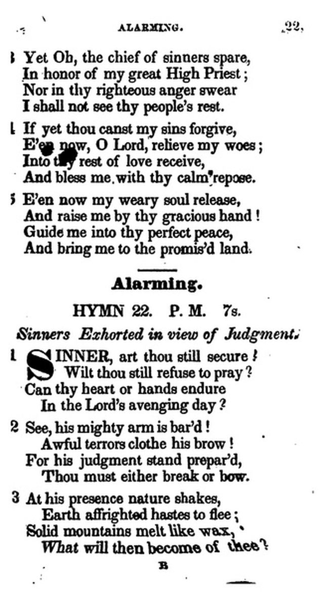 Additional Hymns, Adopted by the General Synod of the Reformed Dutch Church  in North America, at their Session June 1831. 2nd ed. page 20