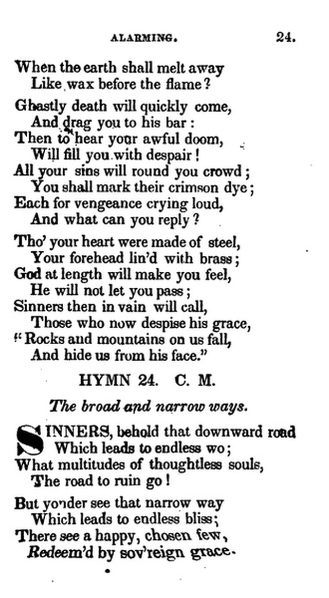 Additional Hymns, Adopted by the General Synod of the Reformed Dutch Church  in North America, at their Session June 1831. 2nd ed. page 22