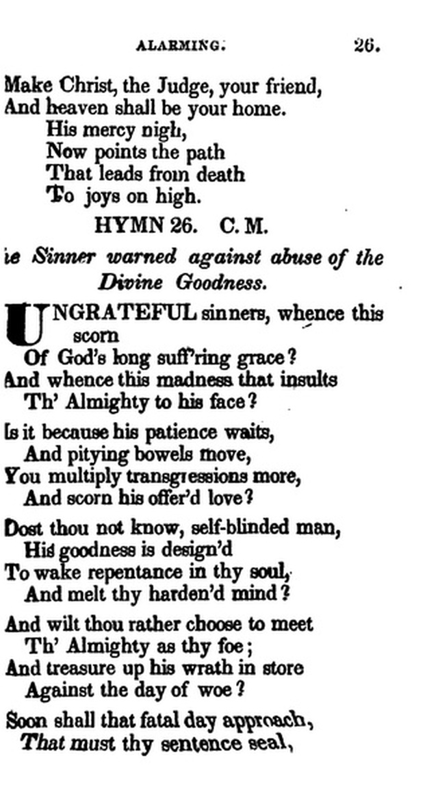 Additional Hymns, Adopted by the General Synod of the Reformed Dutch Church  in North America, at their Session June 1831. 2nd ed. page 24