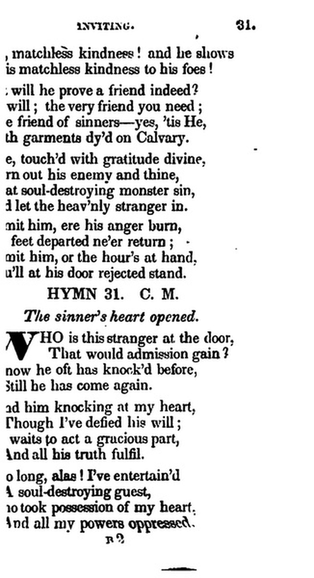 Additional Hymns, Adopted by the General Synod of the Reformed Dutch Church  in North America, at their Session June 1831. 2nd ed. page 28