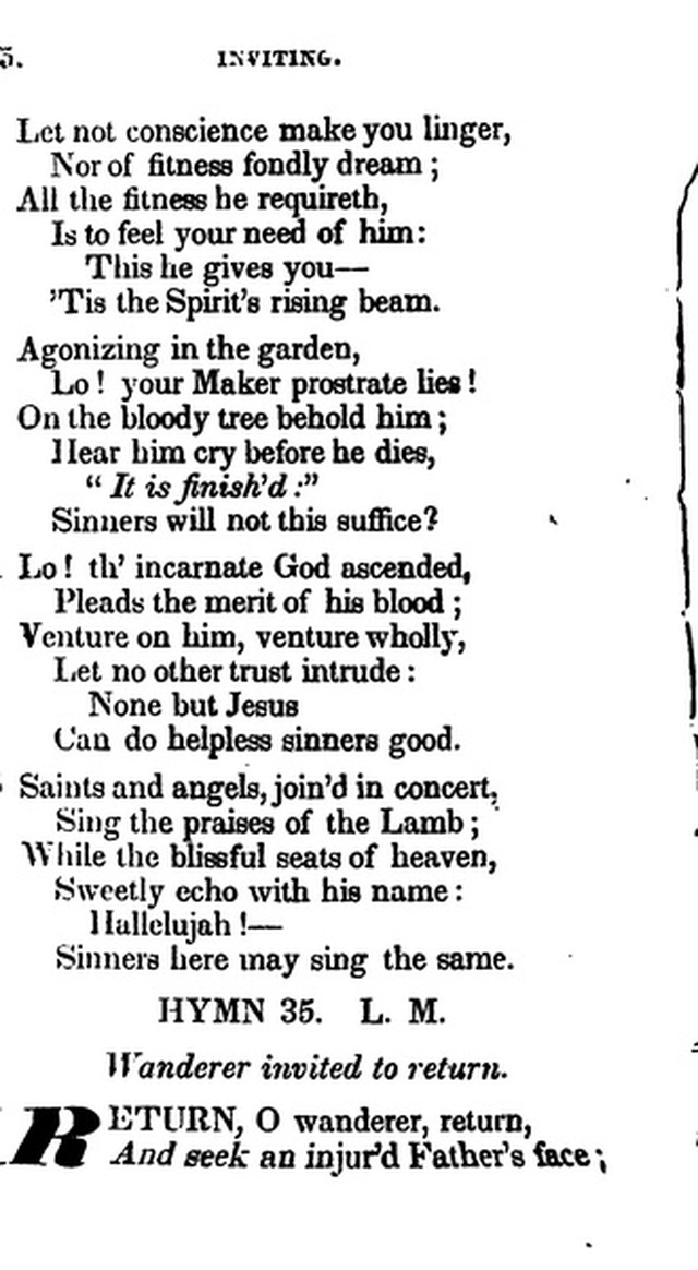 Additional Hymns, Adopted by the General Synod of the Reformed Dutch Church  in North America, at their Session June 1831. 2nd ed. page 31