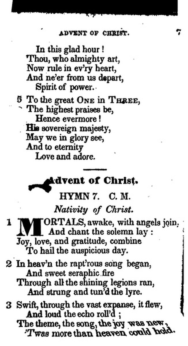 Additional Hymns, Adopted by the General Synod of the Reformed Dutch Church  in North America, at their Session June 1831. 2nd ed. page 6