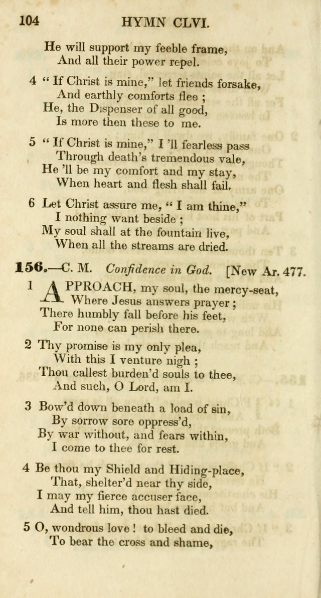 Additional Hymns, Adopted by the General Synod of the Reformed Protestant Dutch Church in North America, at their Session, June 1846, and authorized to be used in the churches under their care page 109