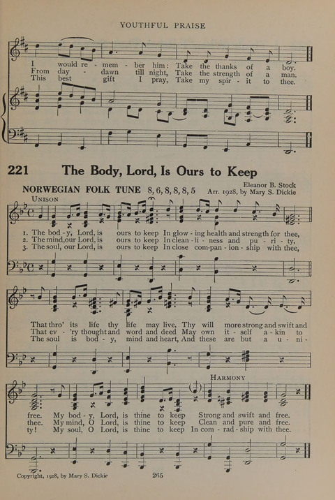 The Abingdon Hymnal: a Book of Worship for Youth page 263