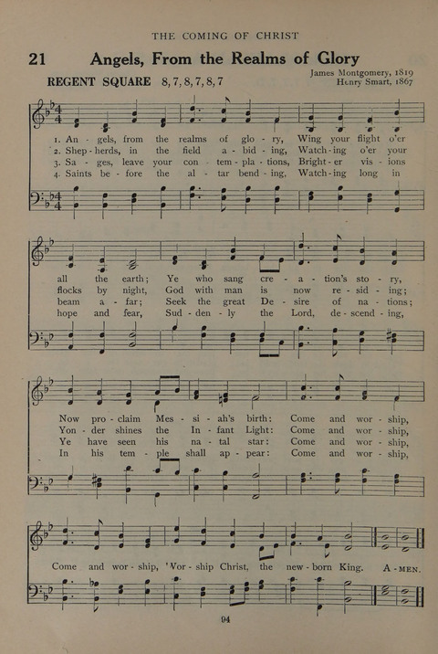 The Abingdon Hymnal: a Book of Worship for Youth page 92