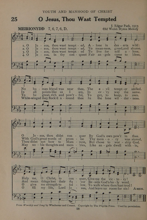 The Abingdon Hymnal: a Book of Worship for Youth page 96