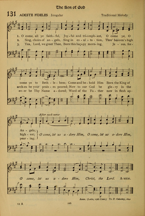 The American Hymnal for Chapel Service page 106