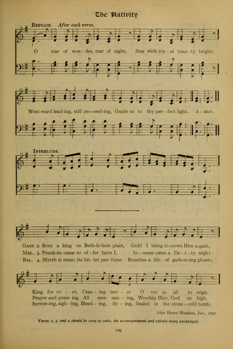 The American Hymnal for Chapel Service page 109