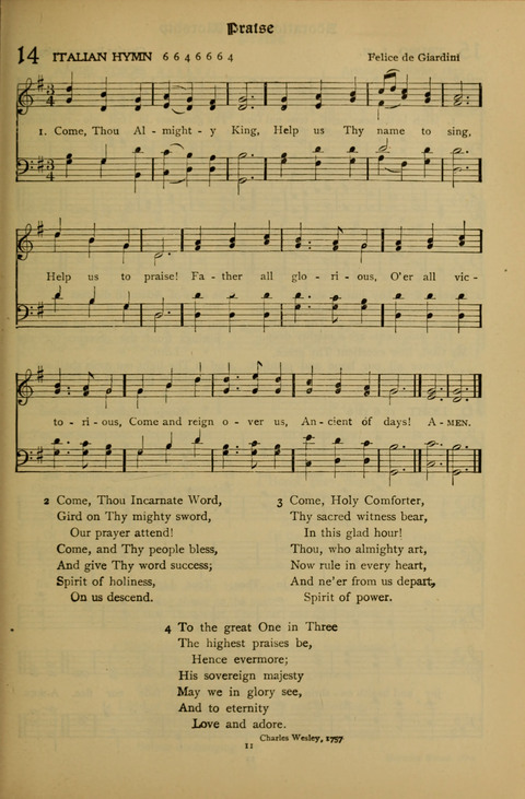 The American Hymnal for Chapel Service page 11