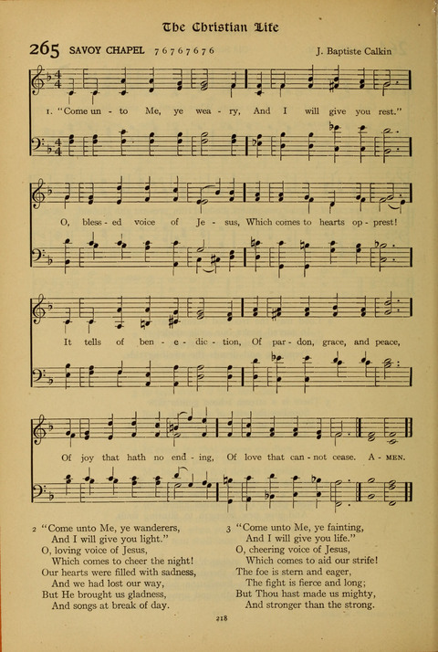 The American Hymnal for Chapel Service page 218