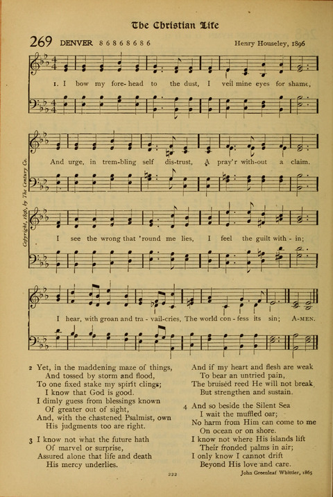 The American Hymnal for Chapel Service page 222