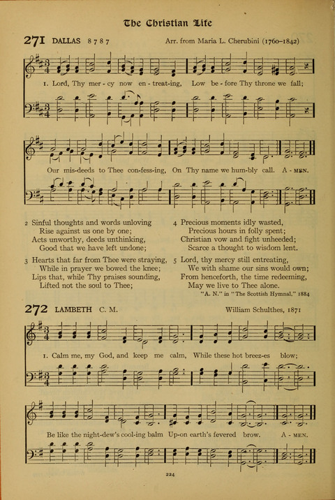 The American Hymnal for Chapel Service page 224