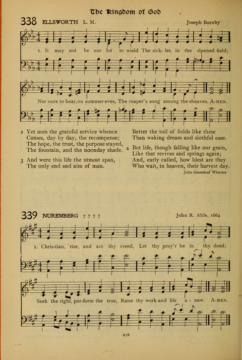 The American Hymnal for Chapel Service page 278