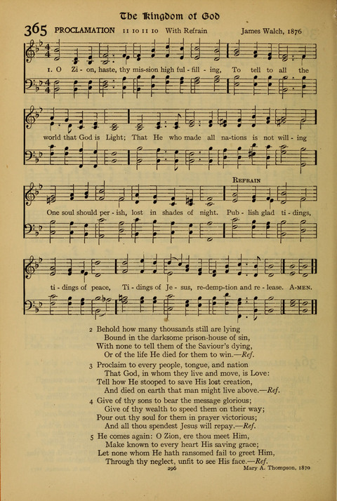 The American Hymnal for Chapel Service page 296