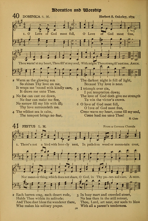 The American Hymnal for Chapel Service page 30