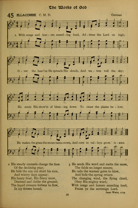 The American Hymnal for Chapel Service page 33